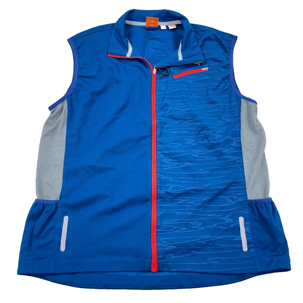 Puma Vest Men XL Royal Blue Windbreaker Full Zip Golf Jacket Performance Adult